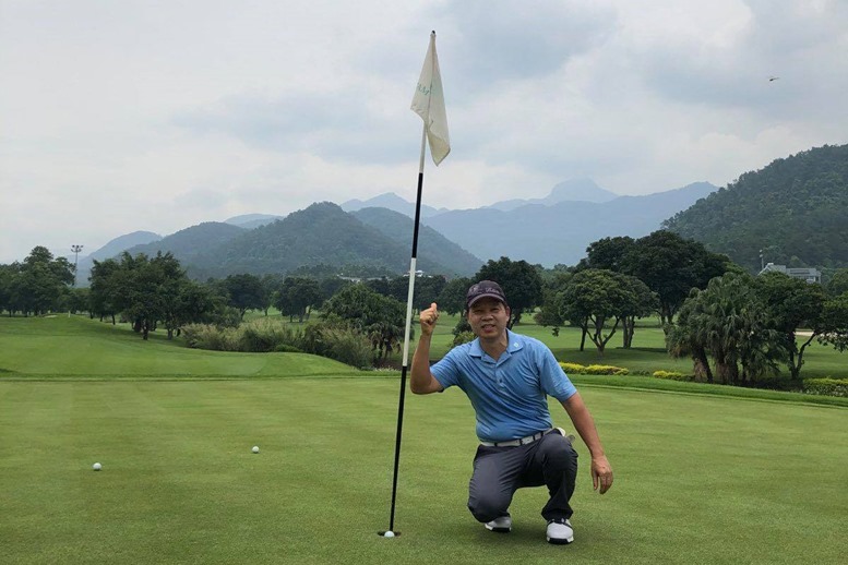 Golfer Hàn Quốc Cường ghi Eagle hố số 3 sân Tam Đảo